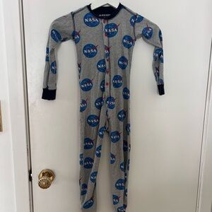 NASA Gray and Blue Pajama Onesie